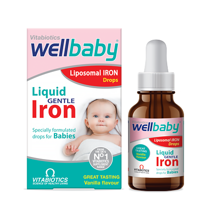 قطره آهن ولبیبی لیپوزومال ویتابیوتیکس (Wellbaby-liposomal-iron-drop) به تامین آهن مورد نیاز برای کودکان و نوزادان کمک می کند . با استفاده از این محصول می توان از فقر آهن و آنمی ناشی از آن پیشگیری کرد . 
